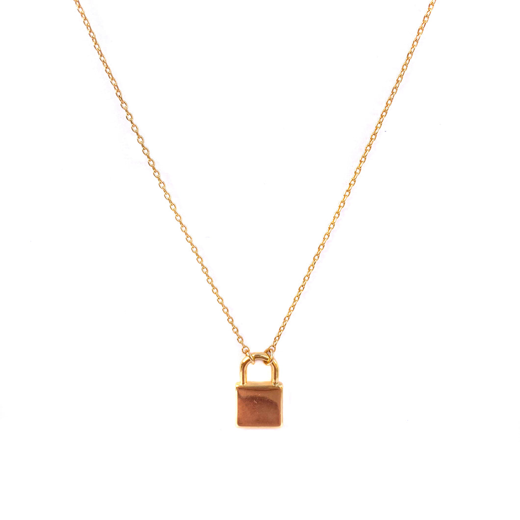 Golden Lock Necklace